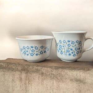 Corelle Blue Heather Floral Serveware Set